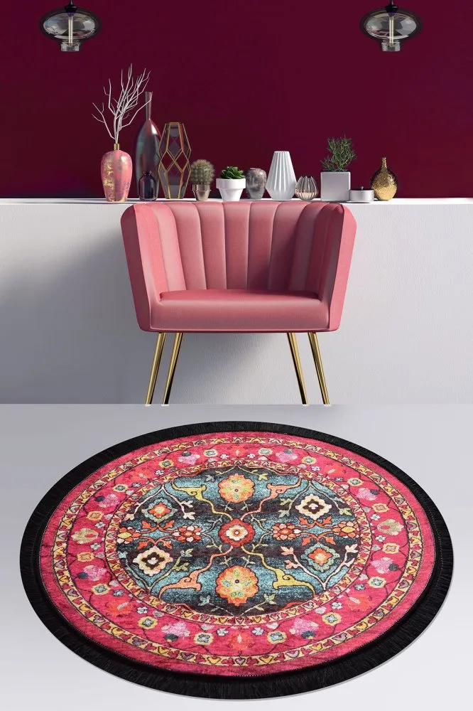 Multicolor okrugli tepih Otantik 140 cm (882CHL1908)