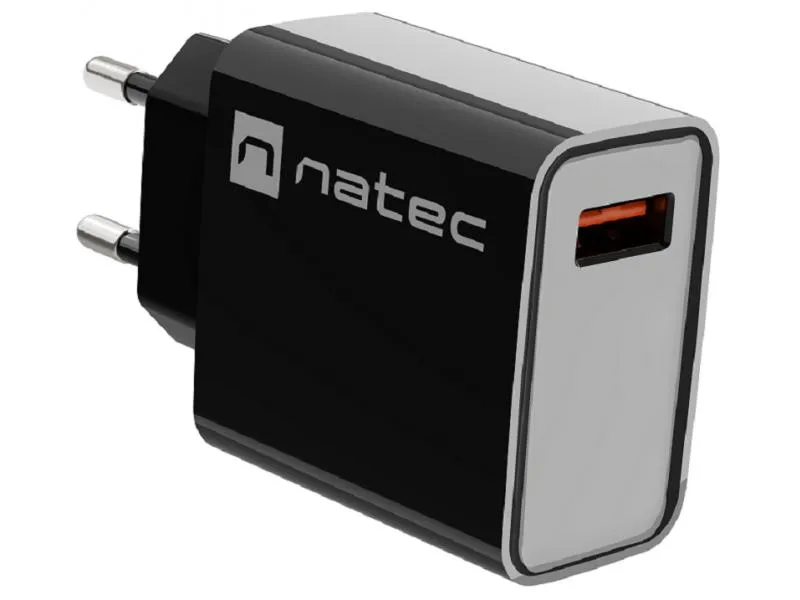 RIBERA USB Tip-A kućni punjač, QC3.0, 3A, 18W, Crni (NUC-2058)