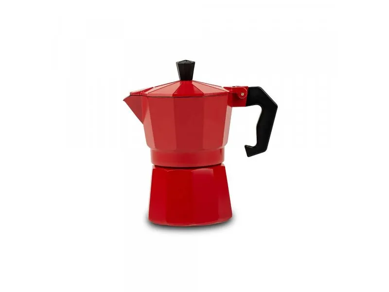 NV10-174-002 džezva za espresso kafu 3 šoljice 150ML CRVENA