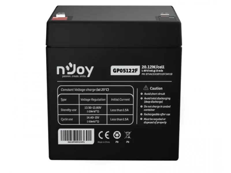 GP05122F baterija za UPS 12V 5Ah (BTVACEUOBTO2FCW01B)