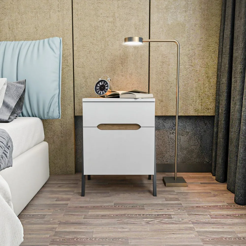 Noćni stočić Neva Walnut White