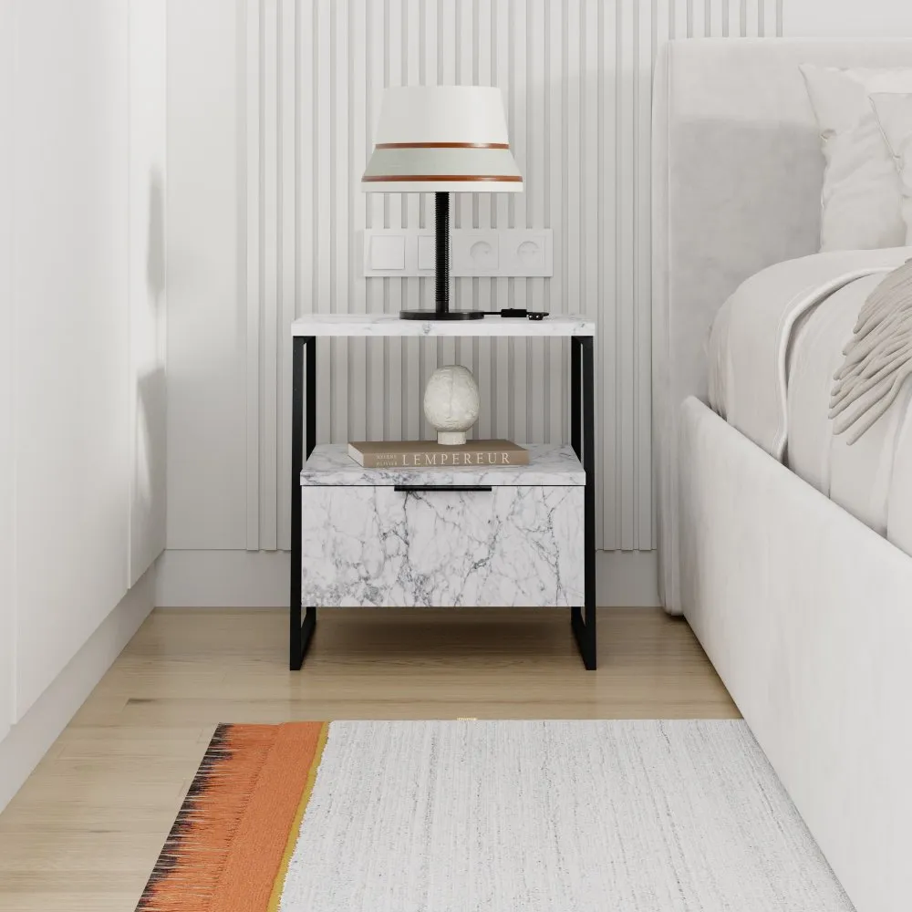 Noćni stočić Pal Carrara Marble