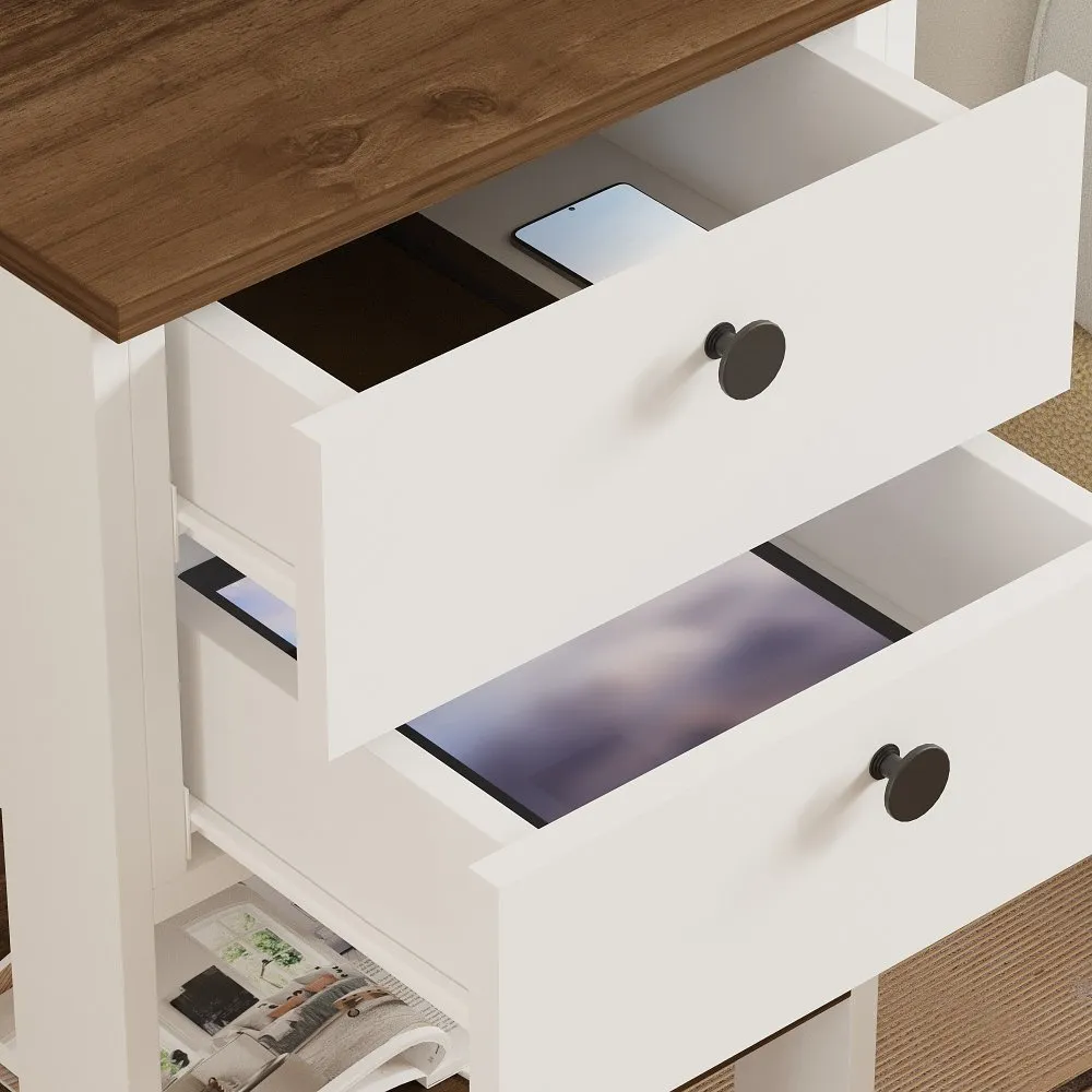 Noćni stočić Ruzisa White Walnut