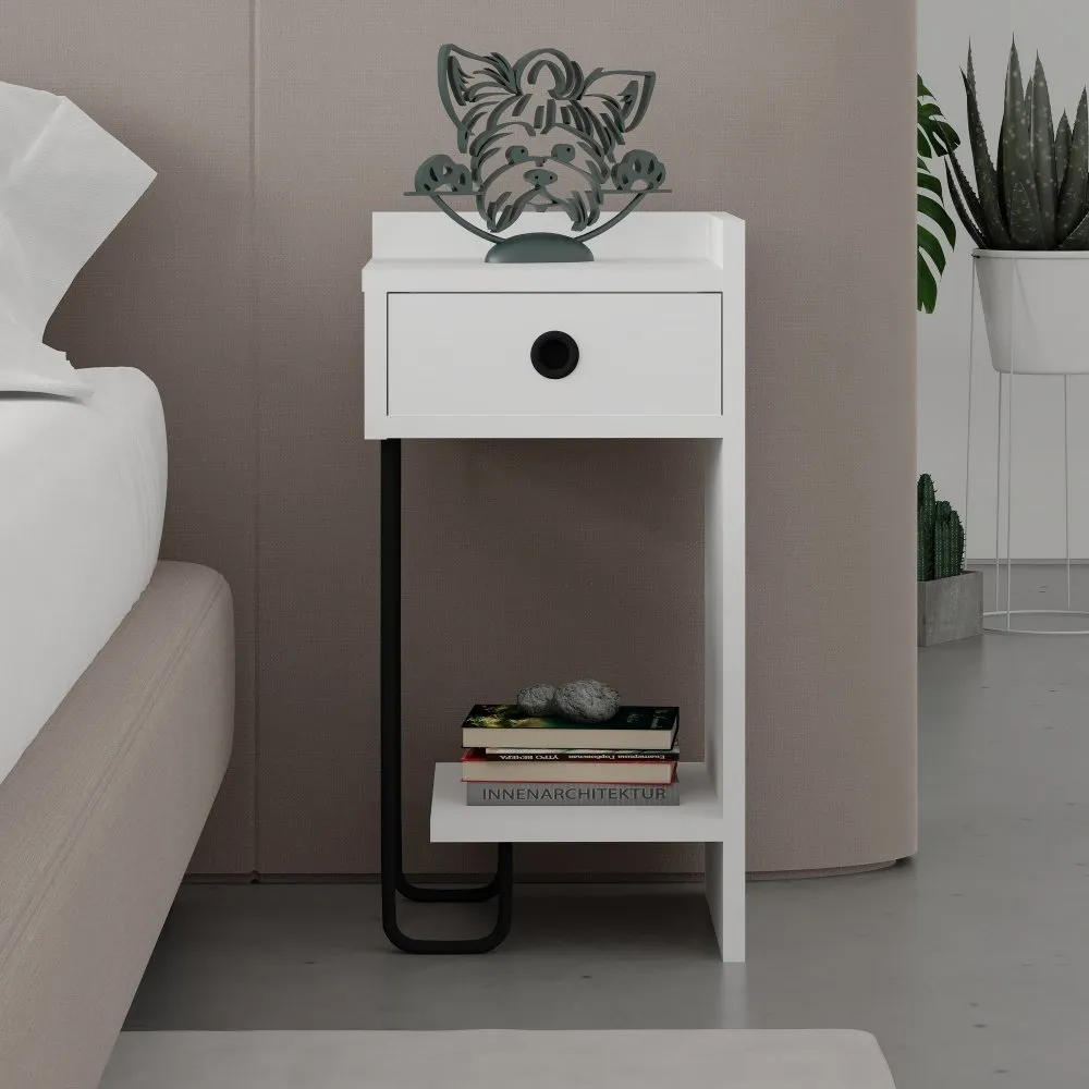 Noćni stočić Sirius Right White