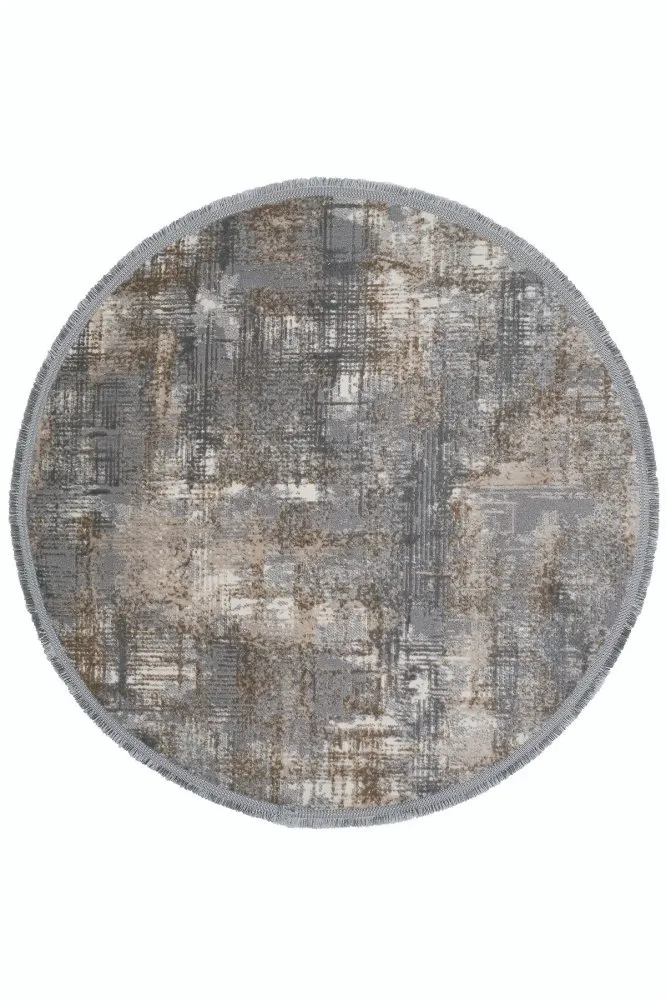 Notta 1107 okrugli sivo - bež tepih 120 cm (614CCL1564)