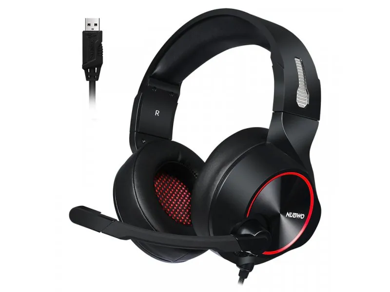Gaming slušalice N11U LED USB crno-crvene