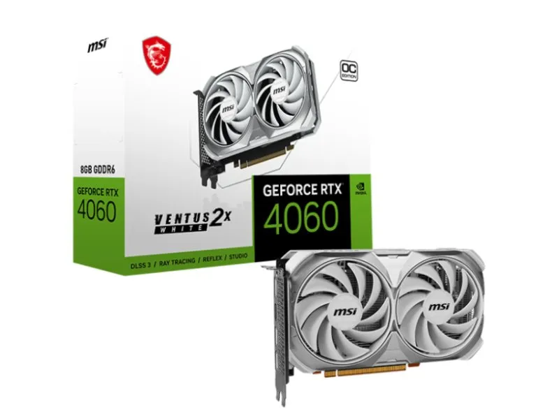 nVidia GeForce RTX 4060 8GB 128bit RTX 4060 VENTUS 2X WHITE 8G OC grafička karta