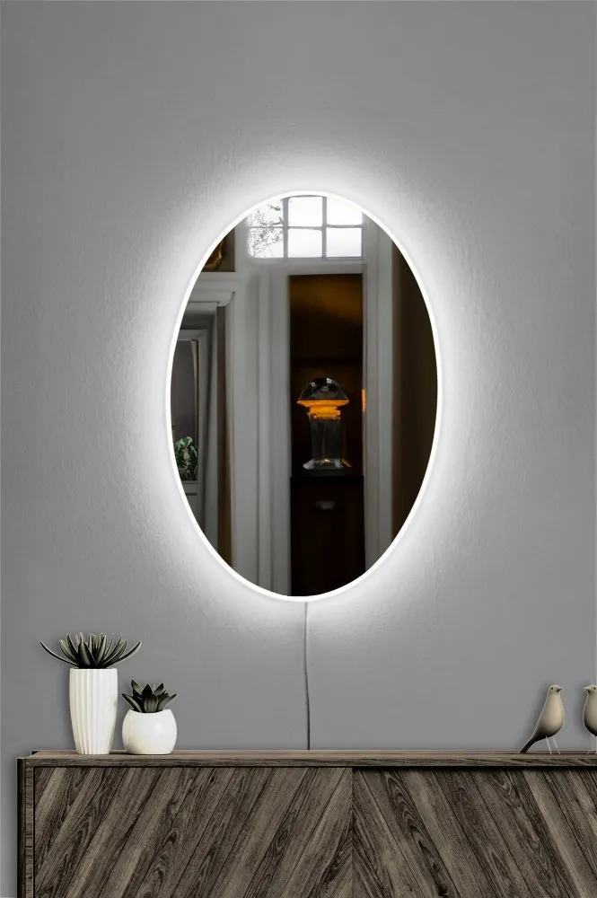 Ogledalo sa LED osvetljenjem Elliptical Single 30x40 cm White