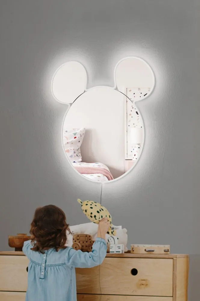 Ogledalo sa LED osvetljenjem Mickey Silver White