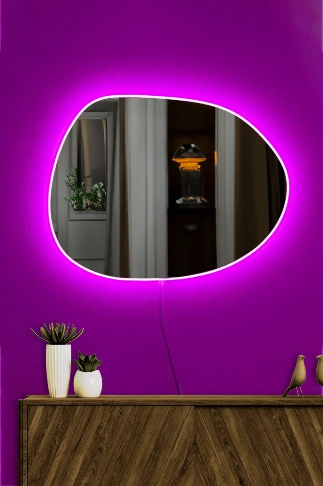 Ogledalo sa LED osvetljenjem Piago Pink