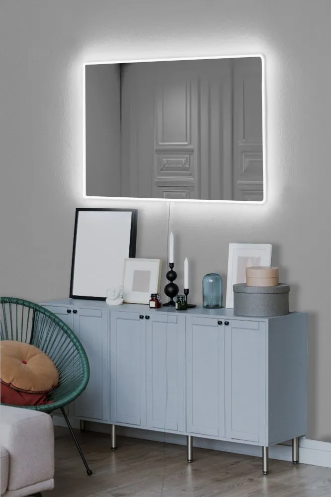 Ogledalo sa LED osvetljenjem Rectangular 40x60 cm White