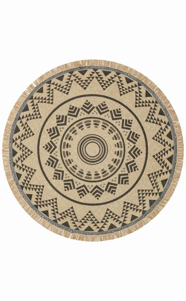 Okrugli tepih 08 Black 155 x 155 (271EKH2781)