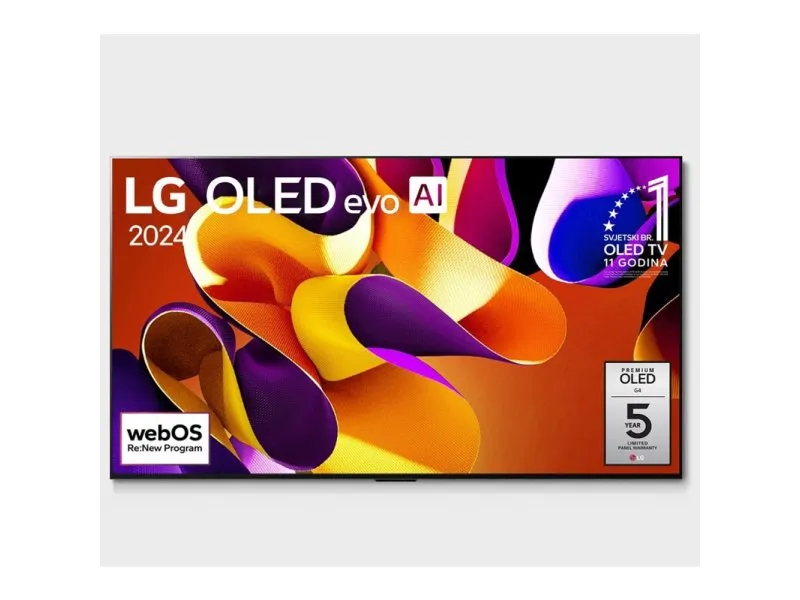 OLED83G42LW 4K HDR OLED evo AI G4 Smart TV 2024