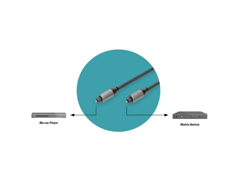 Optički audio kabl toslink 2mcrni