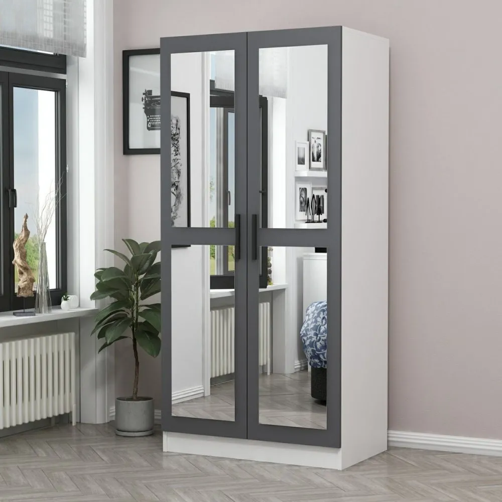 Ormar Kale Mirror Anthracite White 210
