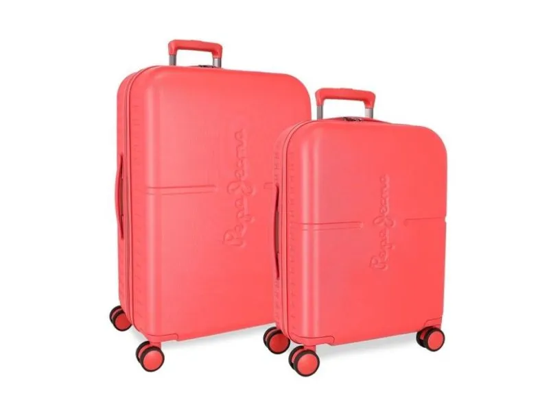 PEPE JEANS ABS Set kofera 2/1 - Fuchsia