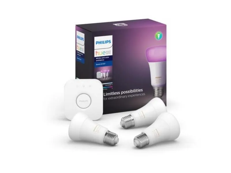 LED HUE SIJALICA RGB SET 3/1 9W (60W) A60 E27 + BRIDGE PH052