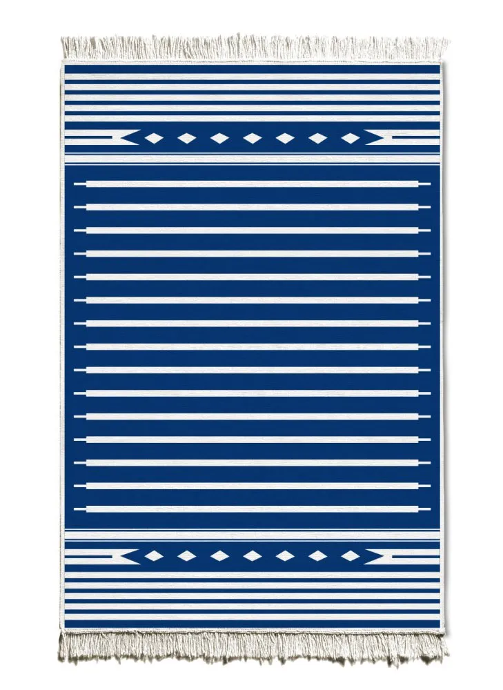Plavo - beli tepih Klm0134 120 x 180 (742TMA7933)