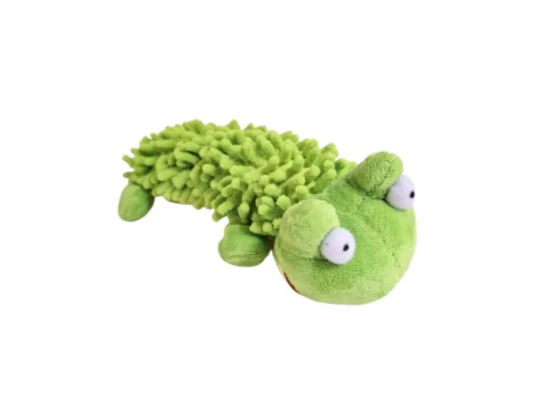 Plišana čupava igračka za psa - nilski konj zelena 22cm