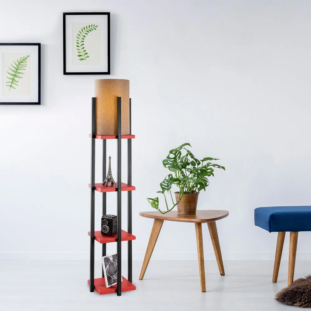 Podna lampa 7118 Black Red