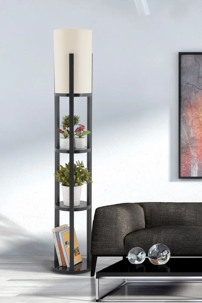 Podna lampa Circle Nora Black