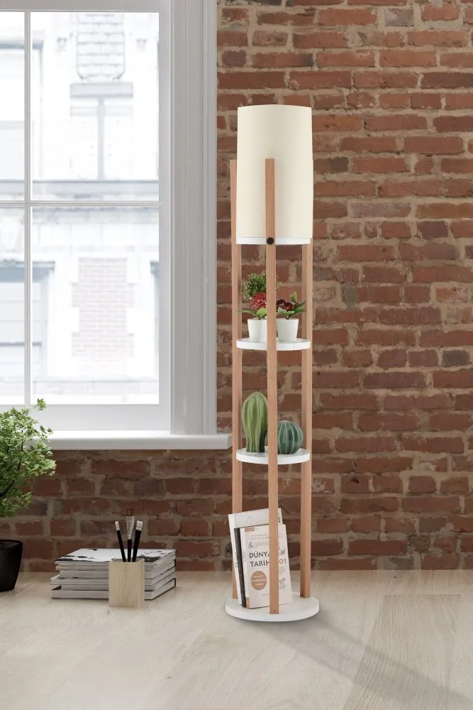 Podna lampa Circle Nora White