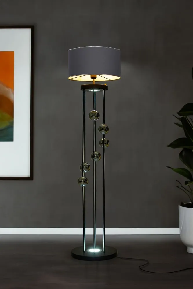 Podna lampa Clichy Anthracite Chrome Black