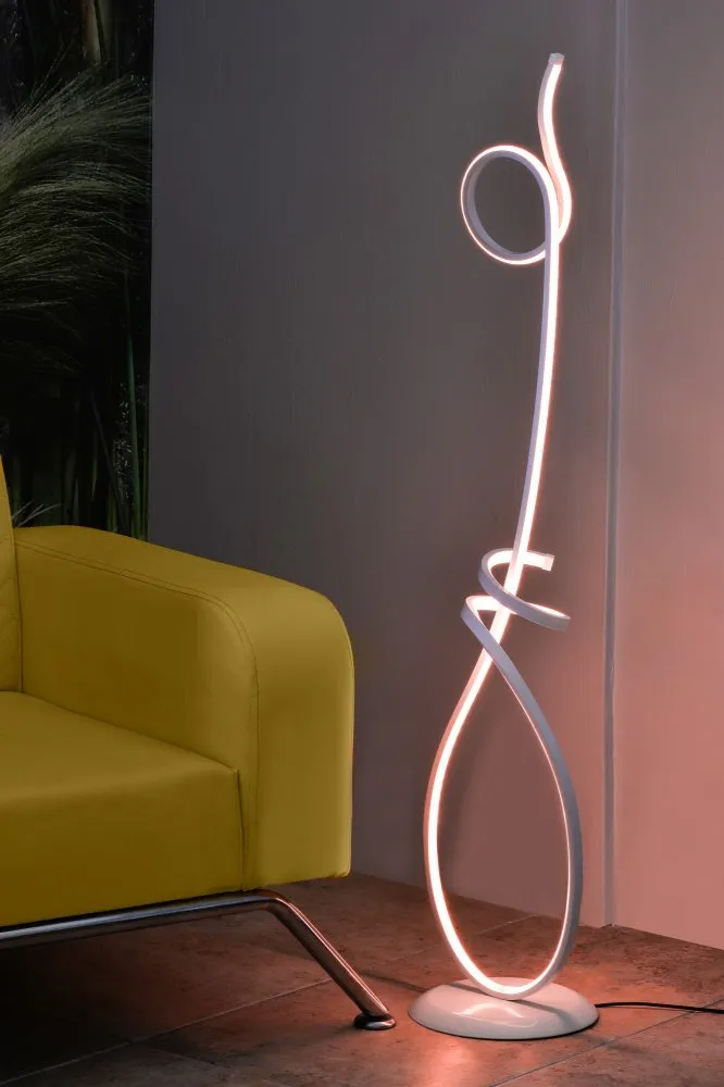Podna lampa Picasso White White