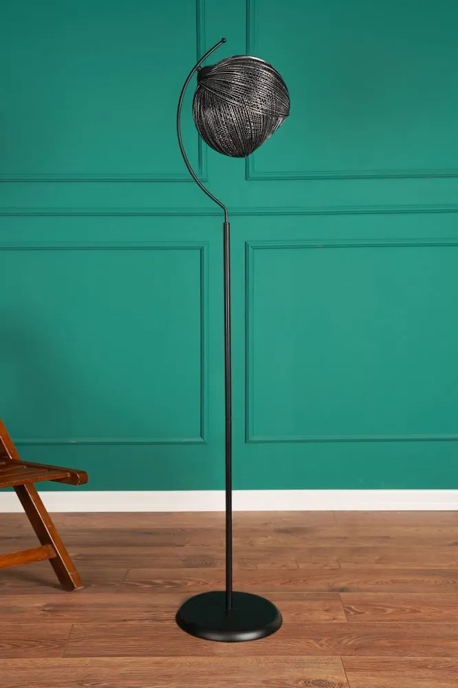 Podna lampa Povimento Silver Black