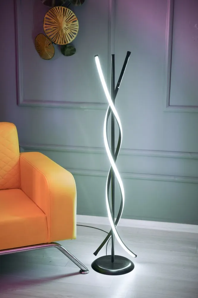 Podna lampa Roller Black White