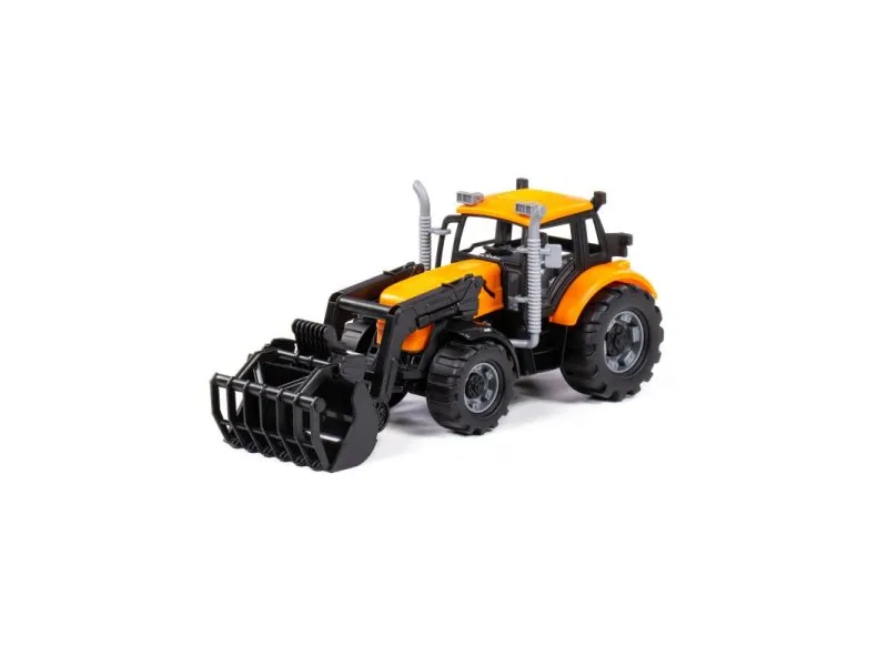 Traktor na frikciju za decu Poljoprivredni utovarivač Progress žuti