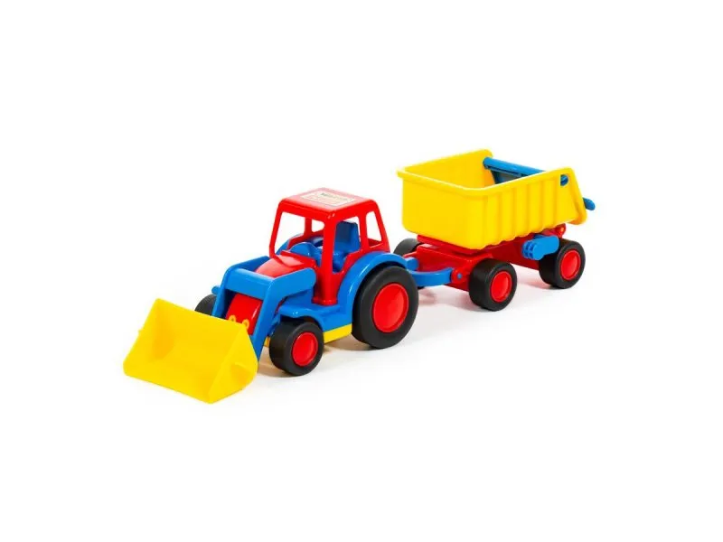 Traktor za decu sa lopatom i prikolicom Basics