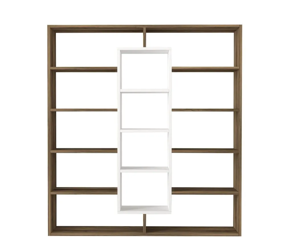 Polica za knjige Ample Walnut White