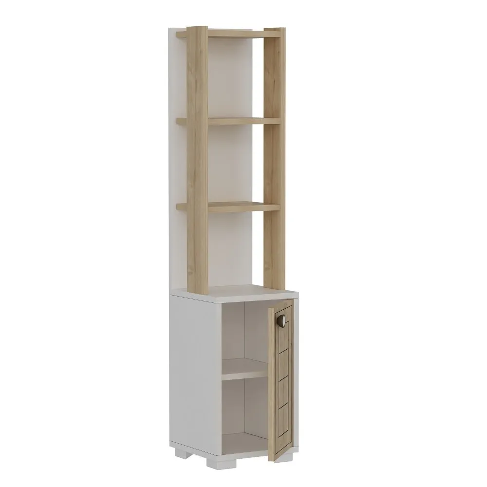 Polica za knjige Anka White Sapphire Oak