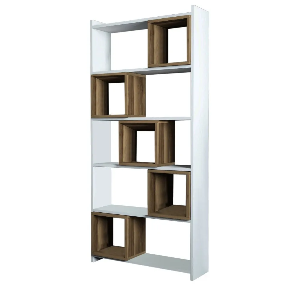 Polica za knjige Box White Walnut
