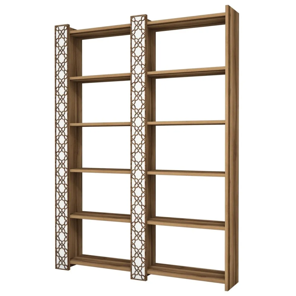 Polica za knjige City 2 Walnut White