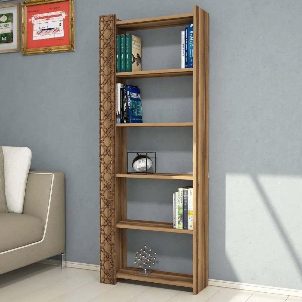 Polica za knjige City Walnut Walnut