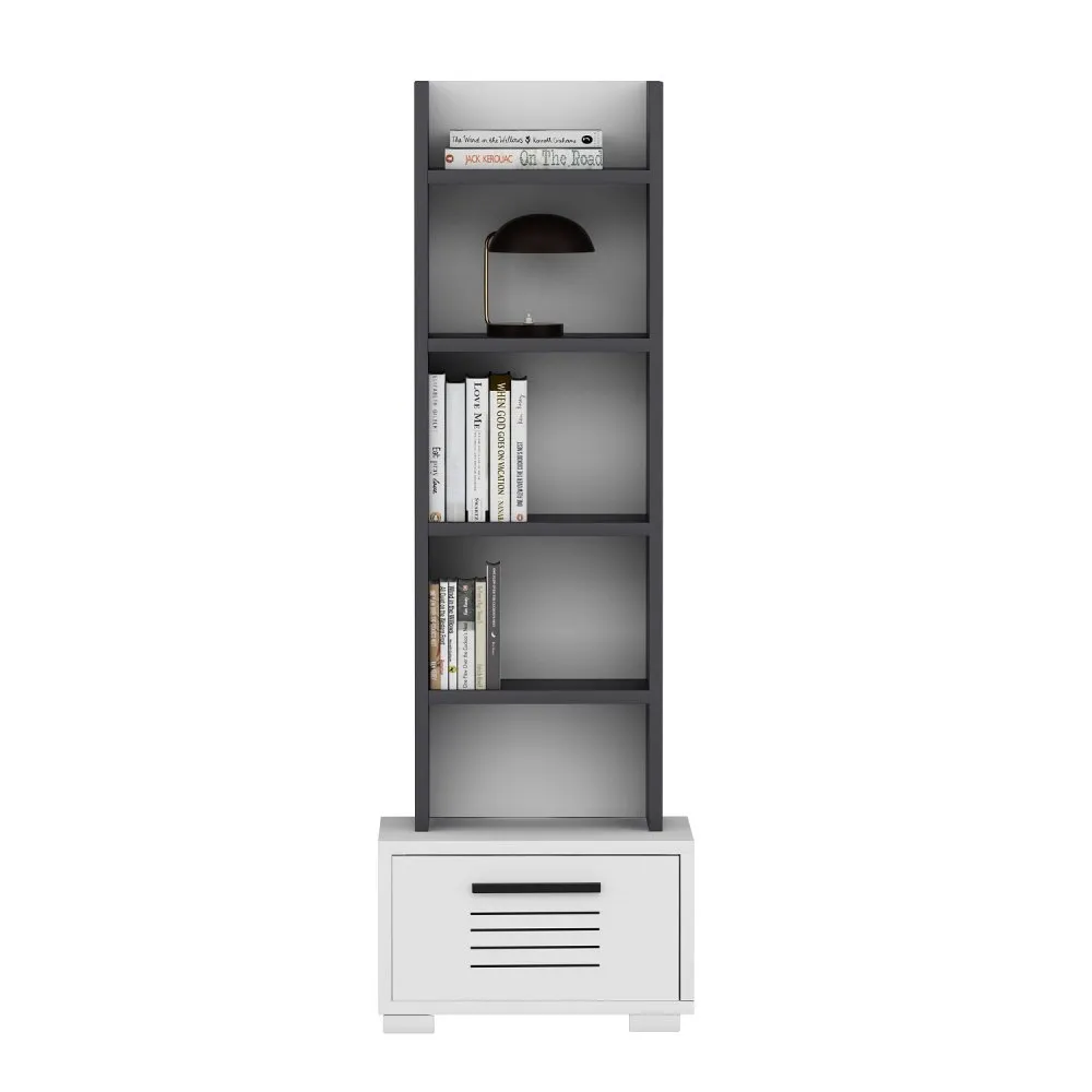 Polica za knjige Dawn Anthracite White