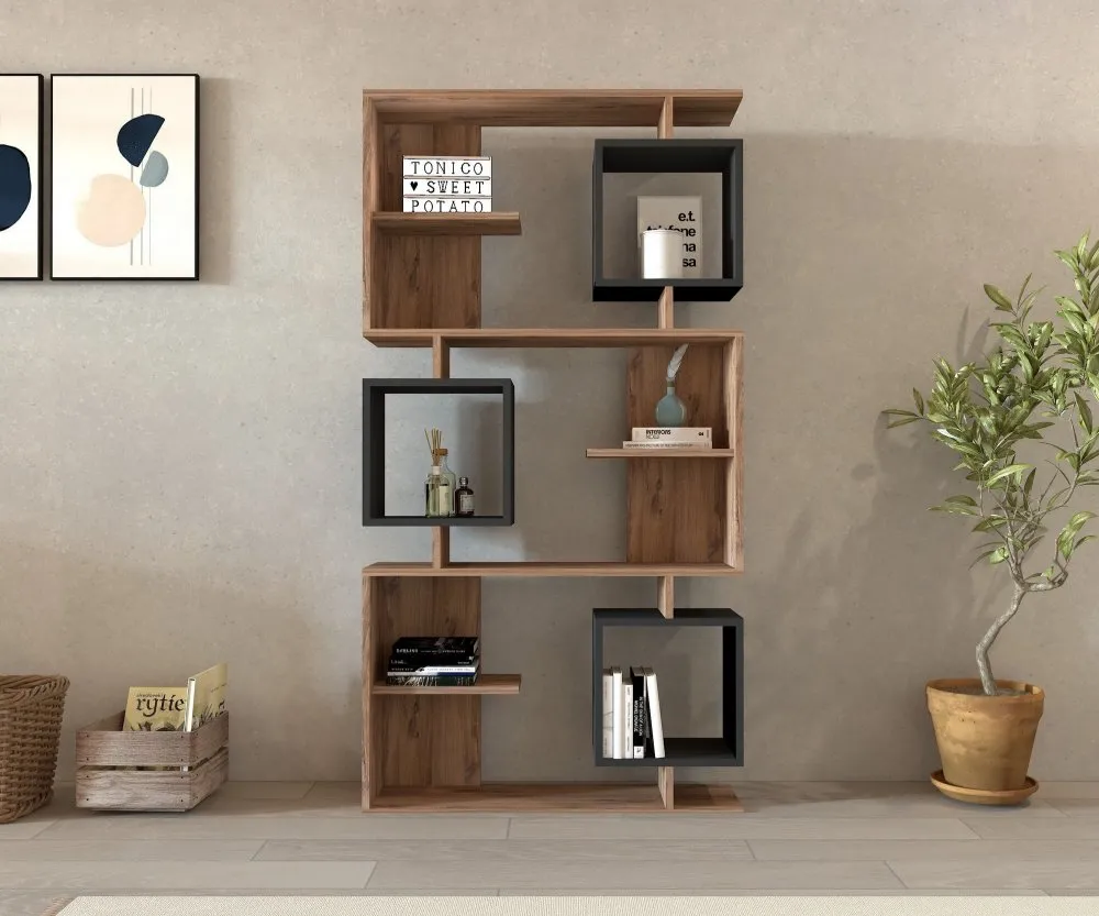 Polica za knjige Icardi Atlantic Pine Anthracite