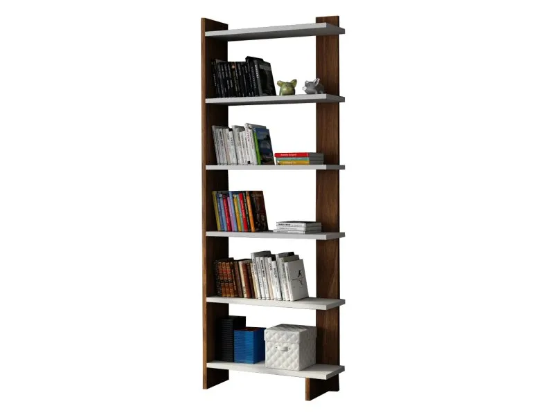 Polica za knjige Order White Walnut