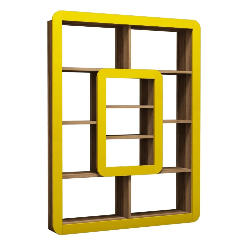 Polica za knjige Orkide Walnut Yellow