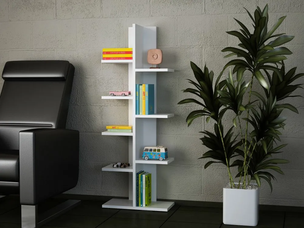Polica za knjige Tree White