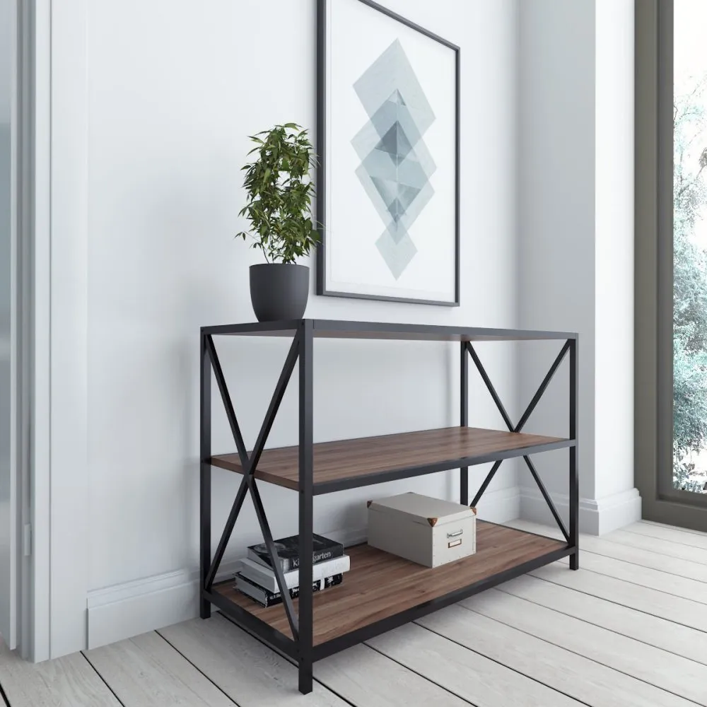 Polica Zena Walnut Black