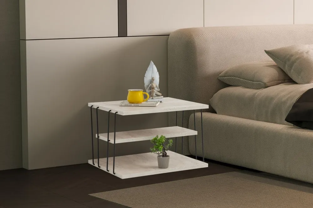 Pomoćni stočić Lifon Black Travertine