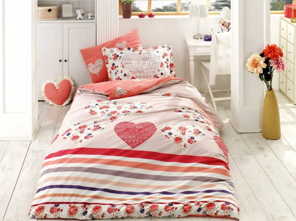 Poplin posteljina (160 x 220) Bella Red