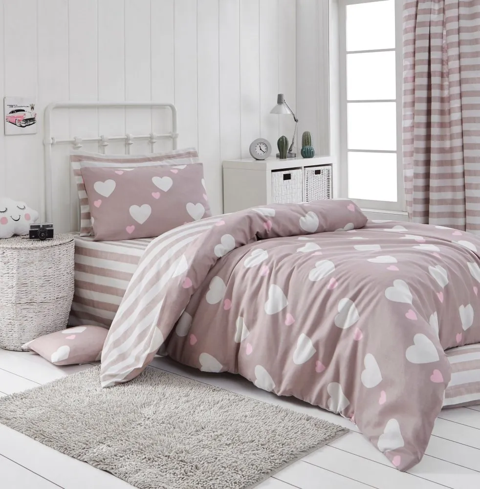 Posteljina (140 x 200) Herz Dusty Rose