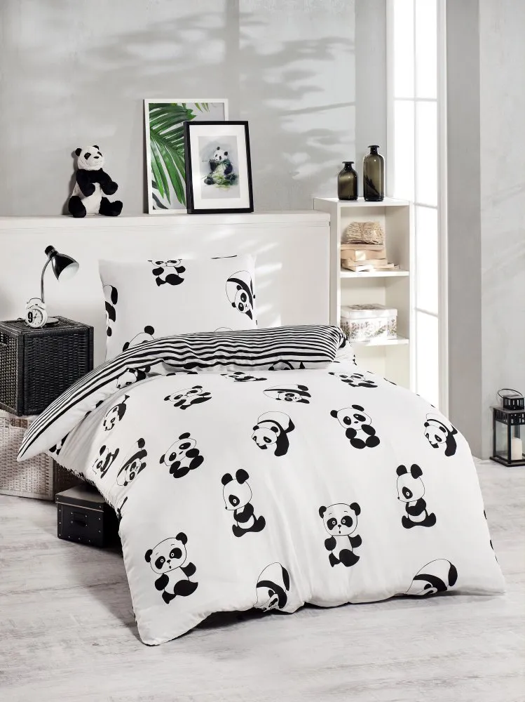 Posteljina (140x200) Panda Black