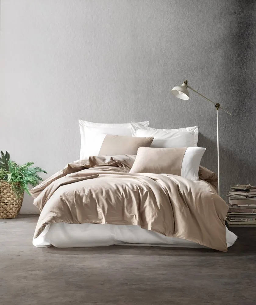 Posteljina (160x220) Plain Mink Cream