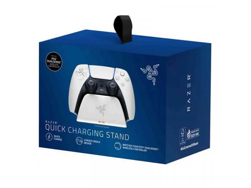Postolje za brzo punjenje za PlayStation5 kontrolere – Bela boja (RC21-01900100-R3M1)