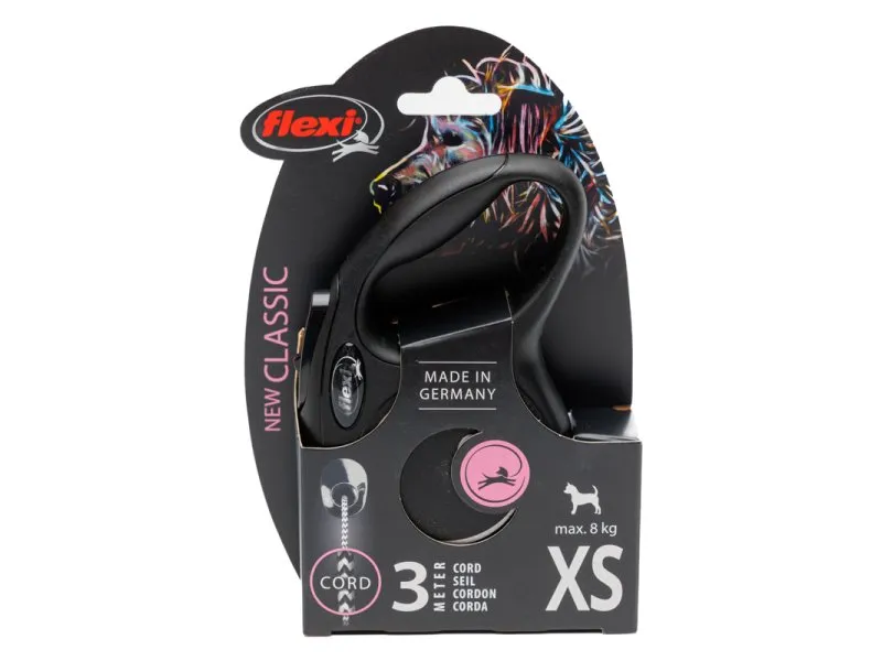 povodac za psa Classic XS Black - 3m